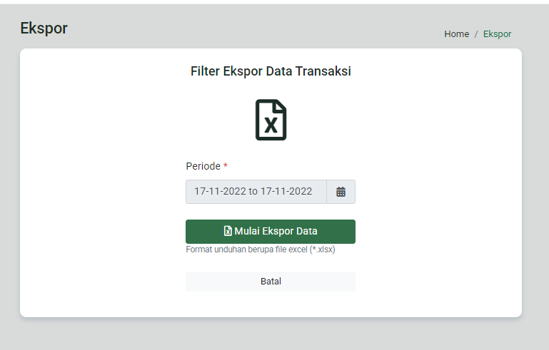Form filter jurnal umum