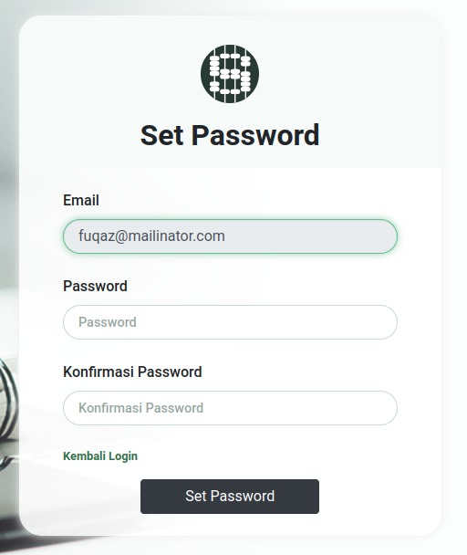 Form set password