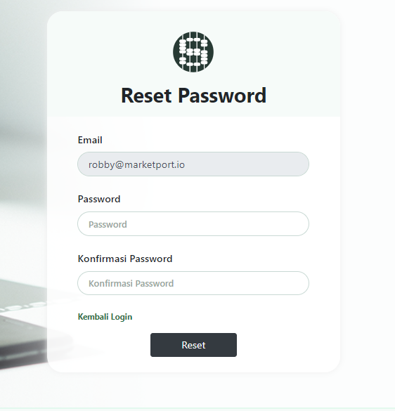 Form reset password